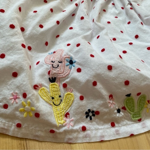 Disney Store Embroidered Minnie and Mickey Polka Dot Tank Dress with Bloomers - Picture 4 of 11